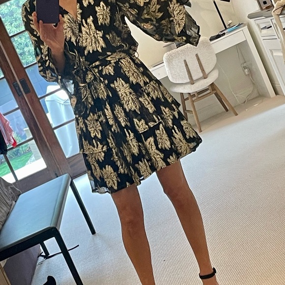 Melissa odabash short metallic tiered dress - Picture 2 of 8